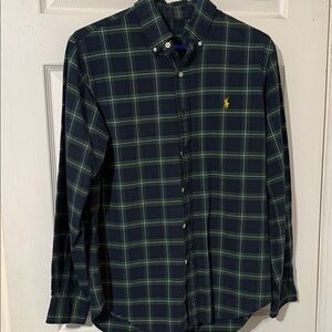 Ralph Lauren Dark Blue and Green Checkered Shirt